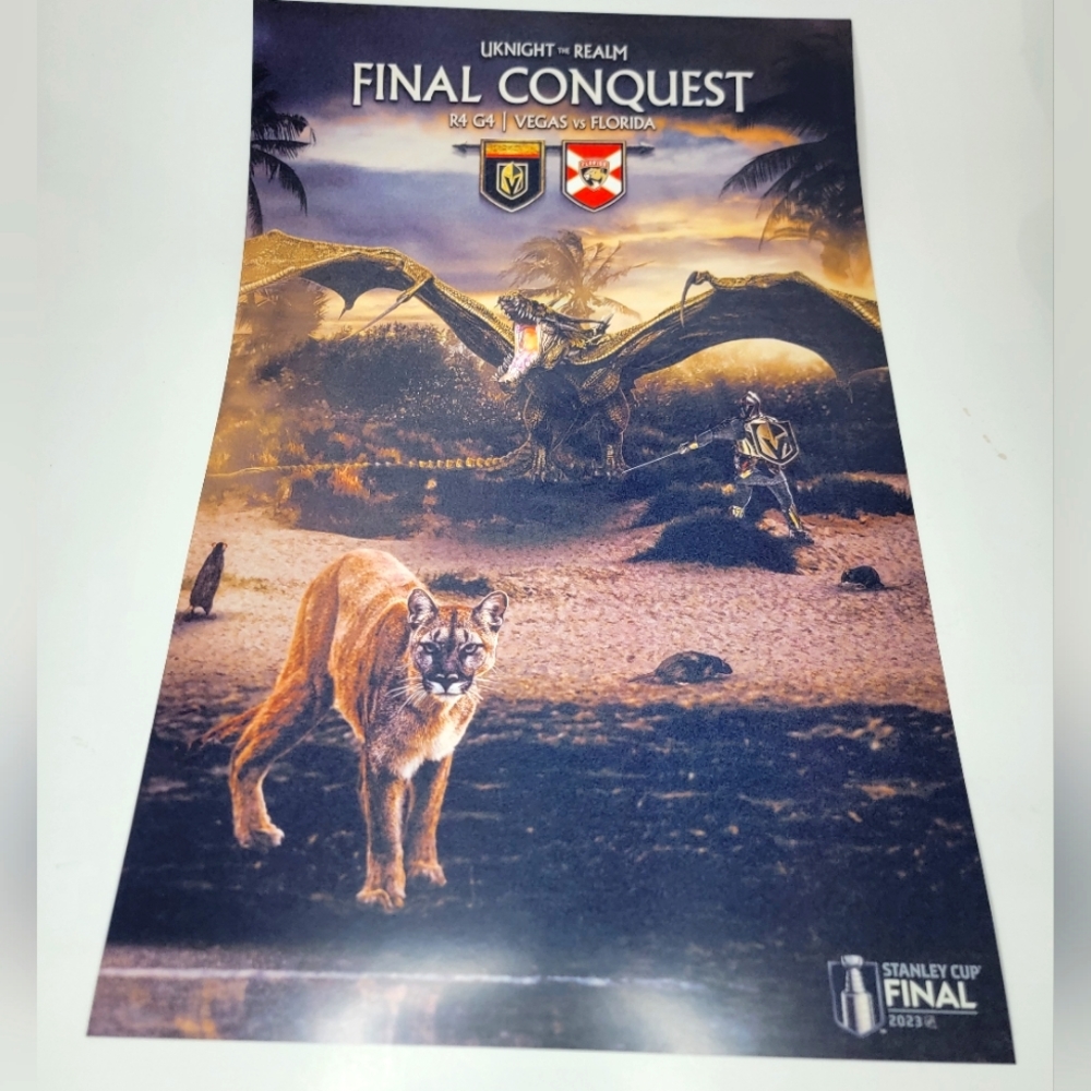 NHL VEGAS GOLDEN KNIGHT STANLEY CUP CHAMPION Poster Banner HOCKEY UKNIGHT